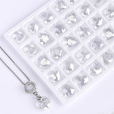 Silver Shade Heart Cut High Quality Glass Rhinestone Pendant WholesaleRhinestone